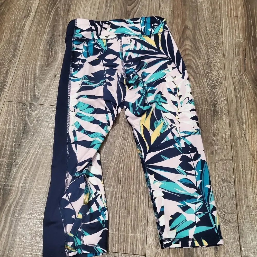 Girls Old Navy Leggings Size 10-12 Old Kids Leggings - Navy, Yellow, Green